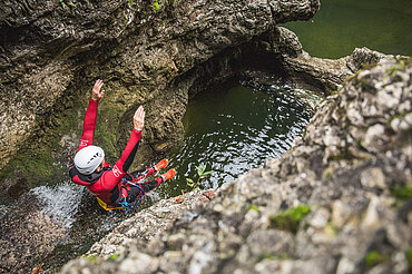 Canyoning, © SalzburgerLand Tourismus, Michael Groessinger