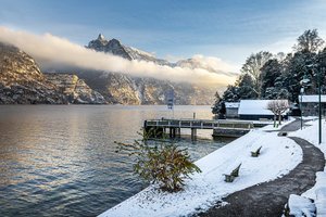 Winter hike in Traunsee Region