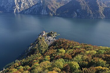 Bird's-eyes view of Traunkirchen