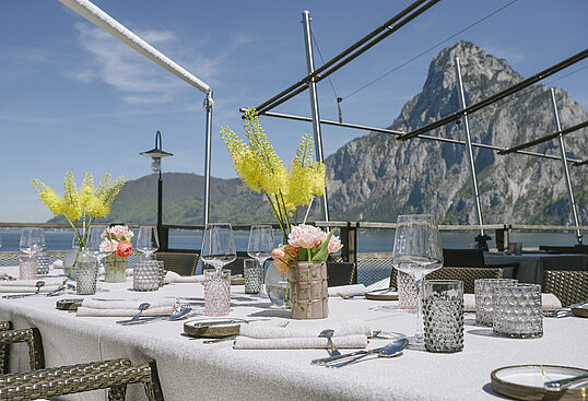 Spend some summer nights at the beautiful terrace of our Restaurant Bootshaus!