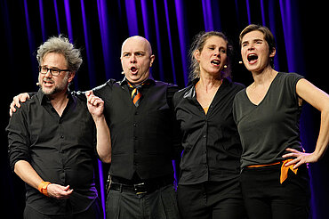 Sog ois uns, Soizkammerguat! Markus Zett, Helmut Schuster, Barbara Willensdorfer, Daniela Wagner, ©Reinhard Winkler