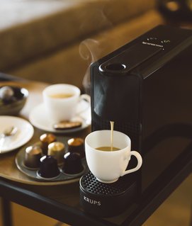 coffee machines in all of our rooms
