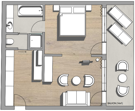 Layout Traunsee Suite