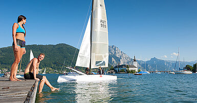 Badespaß am Traunsee, (c) Oberösterreich Tourismus GmbH, Hochhauser 